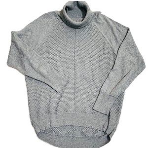 GAP slightly oversized hi lo textured knit turtleneck sweater